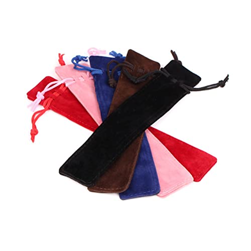 NIYANGLE 25stücke Bleistiftbeutel Mit Kordelzug Stifthülle Aus Dickerem Flanell Waschbar Und Atmungsaktiv Verformungsbeständig Zum Aufbewahren Von Bleistiften Oder Stiften Als von NIYANGLE