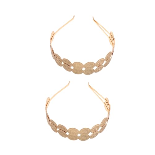 NIYANGLE 2stücke Doppellagiges Metall-stirnband Für Damen Brautschmuck Im Vintage-stil Hochzeits-haarschmuck Und Party-kopfbedeckungen von NIYANGLE