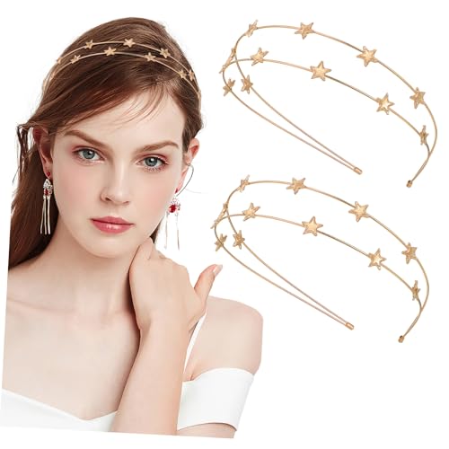 NIYANGLE 2stücke Elegante Damen Haarschmuck Mit Sternen Metallische Haarschleifen Für Partys Und Alltagsmode Komfortable von NIYANGLE