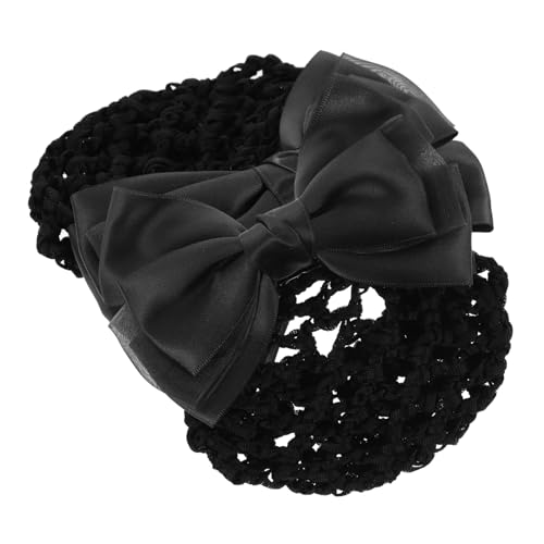 NIYANGLE 2stücke Haarnetz-clips Für Damen Mit Schleife Haarknoten-abdeckungen Netz Für Dutts Haar-accessoires Für Bühnenauftritte Und Berufskleidung von NIYANGLE