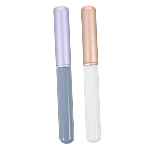 NIYANGLE 2stücke Lippenpinsel Mit Deckel Tragbare Lip Gloss Applikatoren Für Lippenstift Lip Balm Und Make-up Für Und Alltag von NIYANGLE
