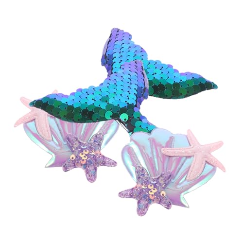 NIYANGLE 2stücke Meerjungfrau Haarspangen Meerjungfrau Haar Zubehör Pailletten Haar Clips Für Mädchen Strandhaarschmuck Junge Mädchen Hochzeit Geburtstag Party Accessoires von NIYANGLE