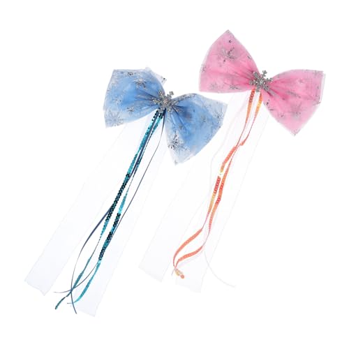 NIYANGLE 2stücke Schneeflocken-haarnadel Und Schleifenknoten-haarspangen Weihnachts-haarschmuck Für Mädchen Hochwertiges Material Modischer Haarschmuck Für Partys Und Festivals von NIYANGLE