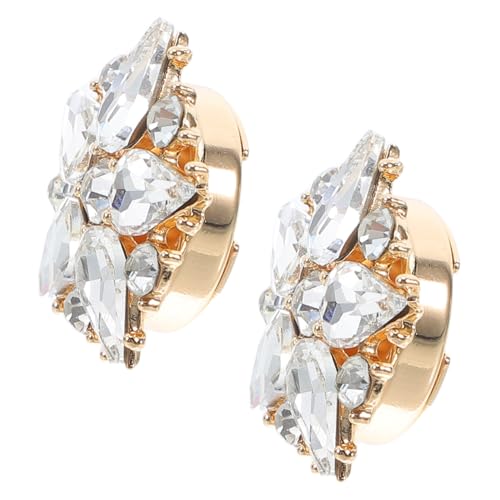 NIYANGLE 2Stücke Stilvolle Manschettenknöpfe Sternform Hemdknöpfe Strasssteinen Elegantes Accessoire für Männer Frauen für Formelle Anlässe von NIYANGLE