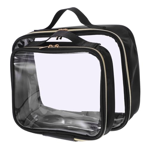 NIYANGLE 2stücke Transparente Reisetasche Mit Reißverschluss Kleine Kosmetiktasche Durchsichtige Make-up-Tasche Kulturtasche Organizer Für Handtasche Leicht Zu Reinigen Vielseitig von NIYANGLE