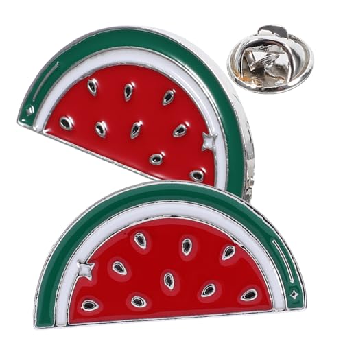 NIYANGLE 2Stücke Wassermelonen Brosche Emaille Anstecker Clips für Schals und Pullover Perfektes für Partys und Festivals Wiederverwendbar Vielseitig Einsetzbar von NIYANGLE