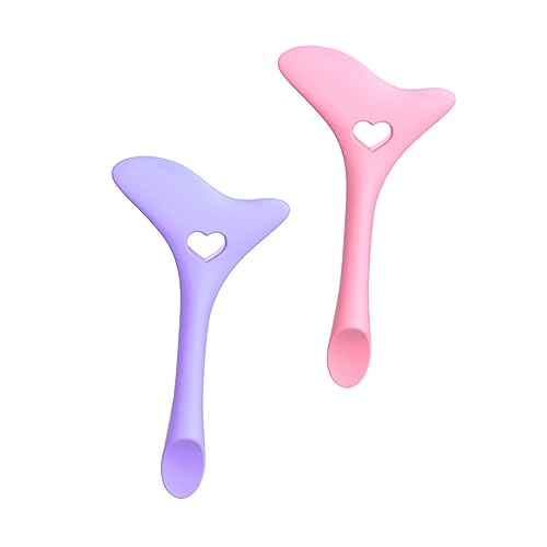 NIYANGLE 2stücke Silikon Eyeliner Schablonen Als Hilfsmittel Für Mascara Zeichnung Werkzeuge Mit Herzförmiger Aussparung Zur Einfachen Aufbewahrung Und Anwendung von NIYANGLE