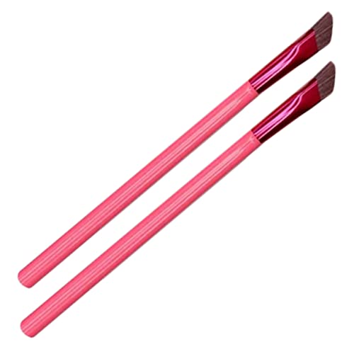 NIYANGLE 2 Stück Abgewinkelter Augenbrauenpinsel Für Frauen Kosmetik Make up Werkzeug Präzise Anwendung Für Augenbrauen Und Concealer Rot Einfach Zu Handhaben Für Tägliches Make up von NIYANGLE