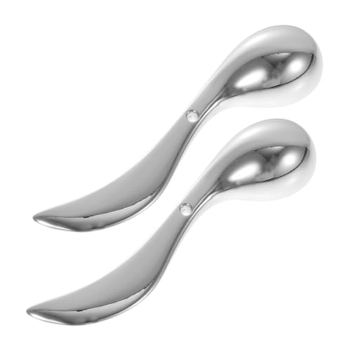 NIYANGLE 2stücke Augencreme-löffel Aus Hochwertigem Material Gesichtsmaskenlöffel Zum Massieren Augenmassagelöffel Für Make-up-stick Salon-cremelöffel Tragbar Und Einfach Zu Bedienen von NIYANGLE