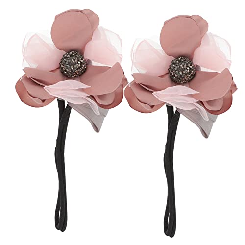 NIYANGLE 2stücke Blumen Haargummis Mit Strassverzierung Für Und Mädchen Haarbänder Für Besondere Anlässe Reisen Schule Und Alltag von NIYANGLE