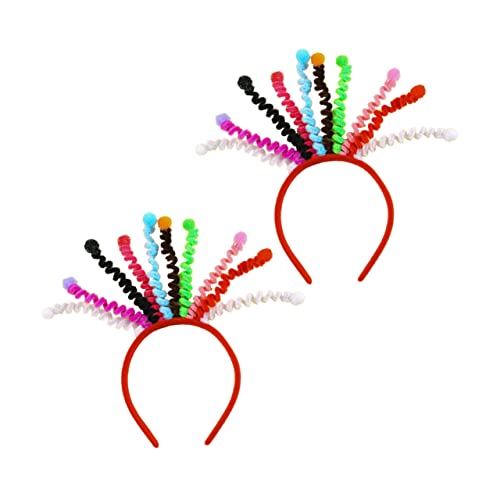 NIYANGLE 2stücke Buntes Spring Haarband Teiliges Lustige Party-haarschmuck Für Themenpartys Festivals Und Cosplay Leicht Und Bequem Attraktives Design Für Jede Feier von NIYANGLE