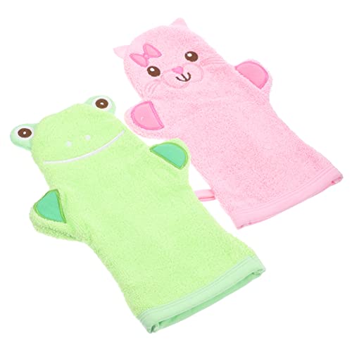 NIYANGLE 2stücke Duschhandschuhe Peeling Handschuhe Haut Zubehör Wiederverwendbar Badehandschuhe Peelingfäustlinge Mädchen Duschzubehör Hautreinigungszubehör von NIYANGLE