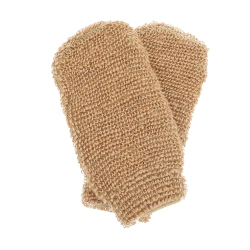 NIYANGLE 2stücke Dusche Handschuhe Aus Jute Zum Peeling Badehandtücher Für Sauna Und Spa Badetücher Zum Reinigen Und Massieren Für Reisen Und Camping von NIYANGLE