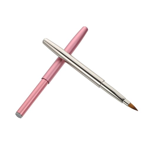 NIYANGLE 2stücke Fiberglas Augenbrauen Und Lippenpinsel Tragbare Faltbare Make-up Pinsel Mit Abgerundetem Kopf Für Präzise Anwendung Von Lippenstift Und Augen-make-up Für Frauen von NIYANGLE