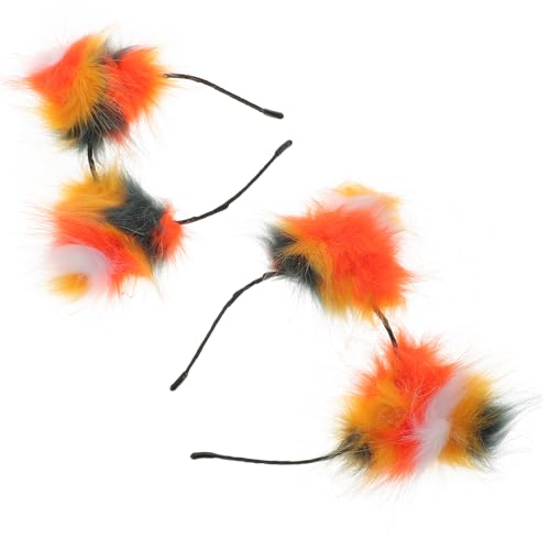 NIYANGLE 2stücke Fuchs-ohren Stirnband Aus Filz Und Leicht Und Detailreich Schönes Fuchsohr-design Für Geburtstagsfeiern Und Cosplay Partyaccessoire Für Frauen von NIYANGLE
