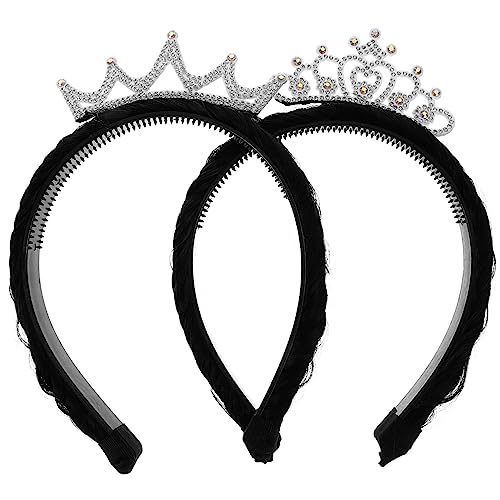 NIYANGLE 2stücke Haarreif Für Mädchen Strass Stirnbänder Dekorative Kid Haarbänder Festival Haarschmuck Party Kopfschmuck von NIYANGLE