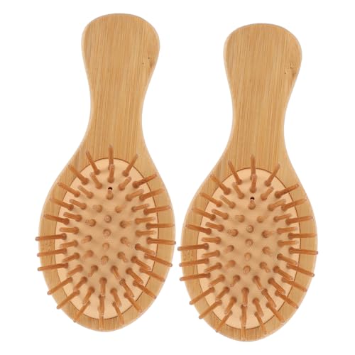 NIYANGLE 2stücke Holzkämme Mit -massagefunktion Kissen-massagekämme Für Kopfhaut Tragbare Kämme Für Reise Kämme Zur Verbesserung Der Durchblutung von NIYANGLE