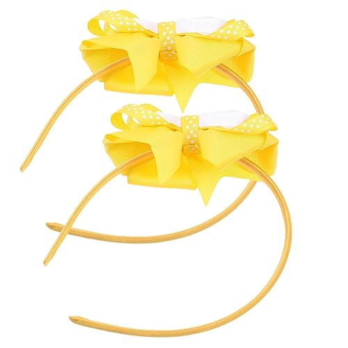 NIYANGLE 2stücke Kordelkopfband Cosplay Kopfschmuck Urlaub Party Haarreifen Chic Mädchen Haarbänder Für Mädchen Foto Requisiten Mit Schleifendesign von NIYANGLE