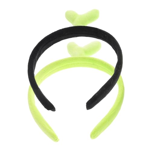 NIYANGLE 2stücke Lustiges Sojasprossen Stirnband Niedlicher Baumsämling Haarreifen Cosplay Stirnband Frische Sojasprossen Form Kopfbedeckung Für Mädchen von NIYANGLE