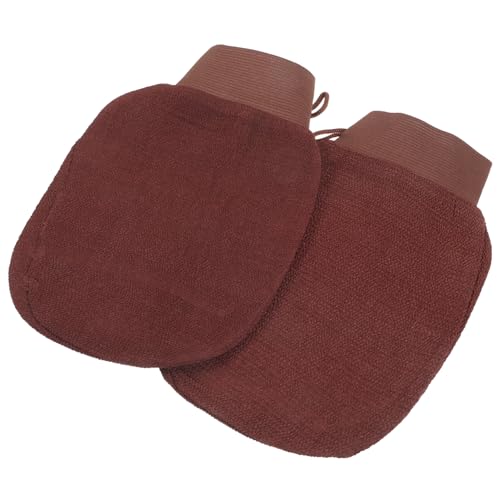 NIYANGLE 2stücke Peeling-handschuhe Für Körperpeeling Zu Hause Bade-peeling-handtücher Sanfte Hautreinigung Mit Natürlichen Werkzeugen Für Dusche Und Bad von NIYANGLE