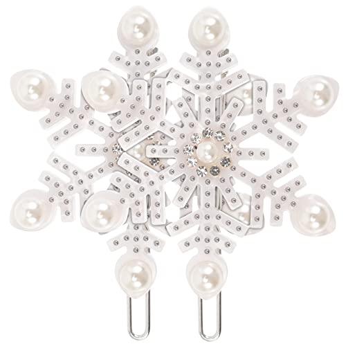 NIYANGLE 2stücke Teiliges Schneeflocken Haarschmuck Haarklammern Für Damen Elegante Weihnachts-accessoires Für Festliche Anlässe Leicht Und Komfortabel Frisur-dekoration von NIYANGLE