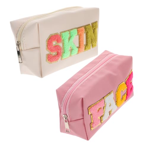 NIYANGLE 2stücke Tragbare Kosmetiktasche wasserdichte Make-up Tasche Für Reisen Niedliche Make-up Aufbewahrungstasche Für Damen von NIYANGLE
