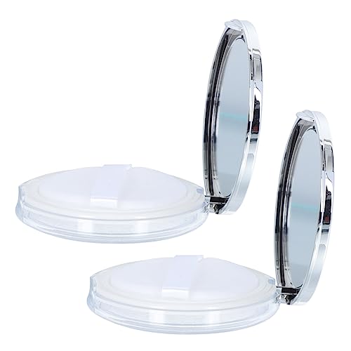 NIYANGLE 2stücke Tragbare Loose Powder Box Mit Puderquaste Und Spiegel Nachfüllbare Pulverbox Für Frauen -design Für Unterwegs Pulver Enthalten von NIYANGLE