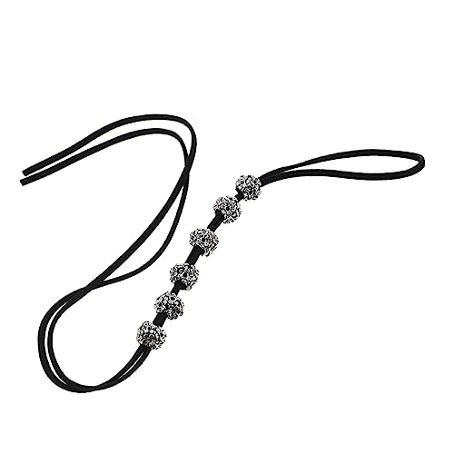 NIYANGLE 2stücke Vintage Totenkopf Perle Zopf Haar Ring Zubehör Pferdeschwanz Haarschmuck Diy Stil Haltbar Accessoires Für Mädchen Geburtstagsgeschenk Halloween Party von NIYANGLE