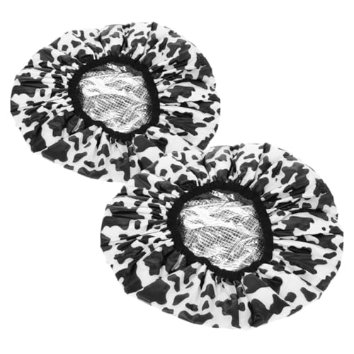 NIYANGLE 2stücke Wasserdichte Doppelschicht-haarkappe Selbstheizende Haarkur-kappe Für Langes Haar Duschhaube Für Frauen Für Haarbehandlungen Und Färben von NIYANGLE