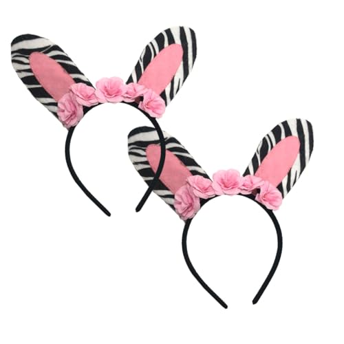 NIYANGLE 2stücke Zebra Haarreif Mit Ohren Teiliges Für Mädchen Kreative Kopfbedeckung Für Partys Festivals Und Cosplay Niedliches Design Bequemes Tragegefühl Für Rollenspiele Und von NIYANGLE