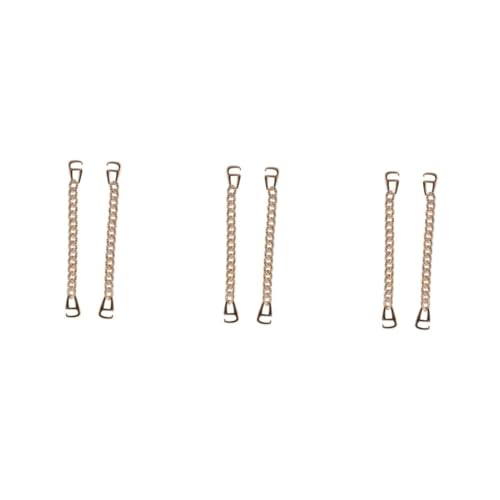 NIYANGLE 3 Paare Schuhkette aus Aluminiumlegierung Schuh Charms für Damen und Herren Schuhdekoration mit Offenem Verschluss Passend für Schuhe mit Löchern Modisch und Langlebig von NIYANGLE