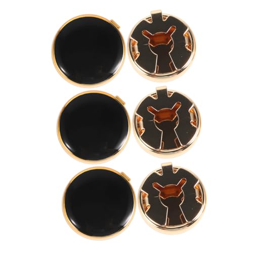 NIYANGLE 3 Paare Zinklegierung Manschettenknöpfe Herren Button Covers für Hemd Knopf Schmuck Clip Hochzeit Business Anzug Festliche Anlässe Geschenk von NIYANGLE