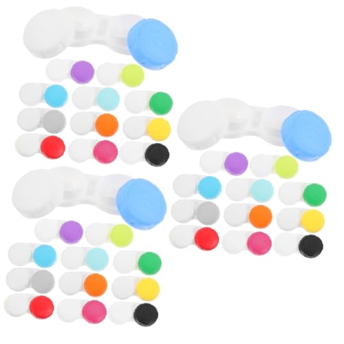 NIYANGLE 3 Sätze Kontaktlinsenbehälter Reisen Veranstalter Bezaubernder Objektiv-Organizer Klarer Fall Kontakte Großes Sonnenbrillenetui Brillenetui Süß Linsenhalter Plastik 12 Stück * 3 von NIYANGLE