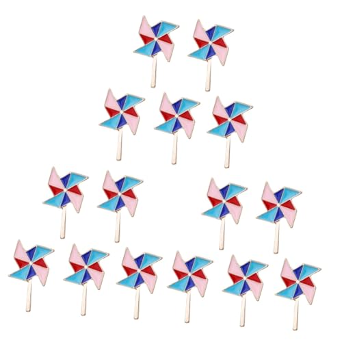 NIYANGLE 3 Sätze Mode Brosche Windmill Brooch Cartoon Badge Lovely Collar Decoration Unique Windmill Shape Fashion Pin Personality Badge Kreatives Abzeichen Colorful 5 Stücke * 3 von NIYANGLE