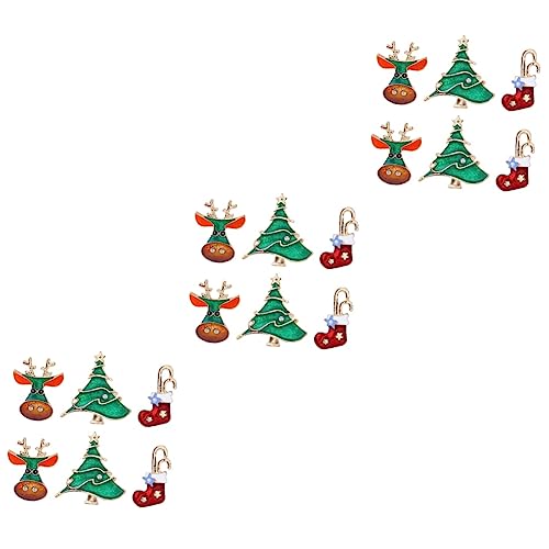 NIYANGLE 3 Sätze Rentier-anstecknadel Ansteckbrosche Weihnachtsschmuck Rentier-brosche Krippendekor Brosche Dekoration Brosche Zur Kleidungsdekoration Schnell Stift Legierung 6 Stücke * 3 von NIYANGLE