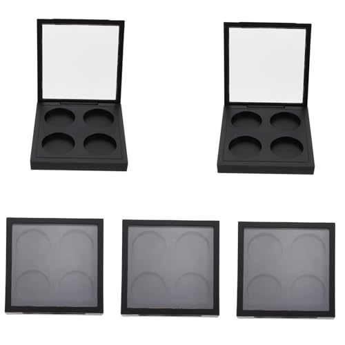 NIYANGLE 3 Sätze Teiliges Leere Lidschattenpaletten Mit Magnetischem Verschluss Praktische Lidschatten Aufbewahrung Für Make Up Anfänger Und Profis Schwarz 5 Stücke * 3 von NIYANGLE