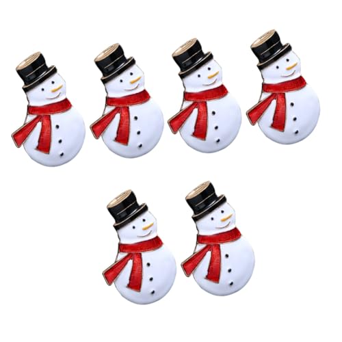 NIYANGLE 3 Sätze Weihnachts-schneemann-pin Weihnachts-schneemann-brosche Schneemann-weihnachtsschmuck Weihnachtgeschenkideen Geschenkideen Weihnachten Schneemann-abzeichen Weiß 2 Stücke * 3 von NIYANGLE