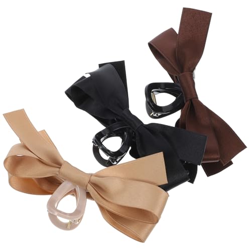NIYANGLE 3 Stck. Bogenhai-Clip Klammer Niedlicher Schleifenklauenclip Bogenform modischer Klauenclip Haarklemme für Frauen Haarspangen mit Schleifenknoten Bughaare cilps Polyester NIYANGLE 3 Stck. Bogenhai-Clip Klammer Niedlicher Schleifenklauenclip Bogenform modischer Klauenclip Haarklemme für Frauen Haarspangen mit Schleifenknoten Bughaare cilps Polyester von NIYANGLE