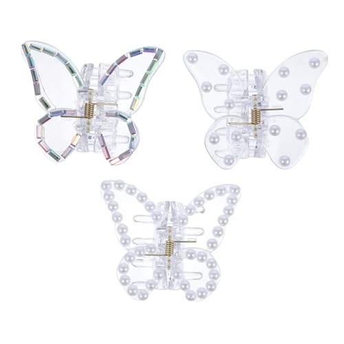 NIYANGLE 3stücke Haarspangen Schmetterling Für Damen Mit Haarklammern Kleine Haar Clips Für Frauen Für Langes Haar Und Verschiedene Anlässe von NIYANGLE