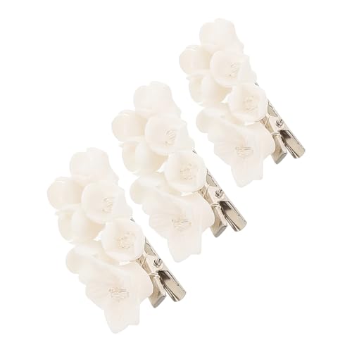NIYANGLE 3 Stück Teiliges Braut Haarteil mit Funkelnden Kristallblumen Handgefertigte Haarspangen für Hochzeit Haarschmuck Accessoires Glitzernde Haarnadeln für Brautfrisuren von NIYANGLE