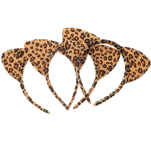 NIYANGLE 3stücke Leoparden Stirnband Mit Ohren Für Frauen Und Mädchen Flexible Stirnbänder Aus Hochwertigen Materialien Für Partys Und Familienfeiern von NIYANGLE