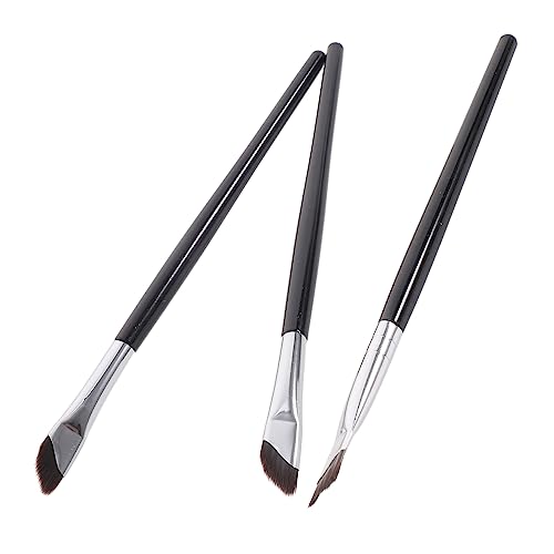 NIYANGLE 3 Stück Teiliges Make Up Pinselset Professionelle Eyeliner und Lidschattenpinsel für Präzise Make Up Anwendungen für Anfänger und Profis von NIYANGLE