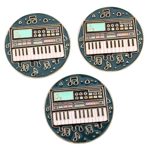 NIYANGLE 3 Stück Teiliges Musik Anstecknadeln aus Langlebiger Legierung mit Präziser Emaille Niedliche Instrumenten-broschen für Rucksäcke Kleidung Hüte für Musikliebhaber und Geschenkideen von NIYANGLE