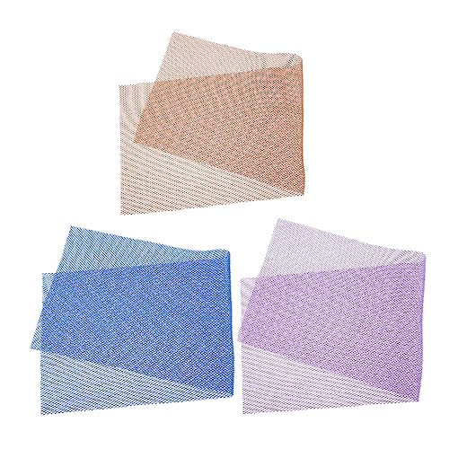 NIYANGLE 3 Stück Teiliges Rückenschrubber Handtücher Langanhaltende Peeling Tücher für Körperpflege für Sanfte und Massage Haut für Hauttypen von NIYANGLE