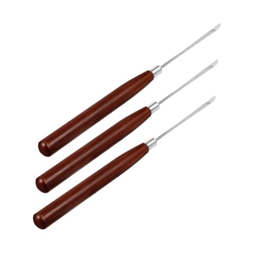 NIYANGLE 3 Stücke Nagelkunst-klebestift Nail-tech-must-haves Nagelkunstzubehör Tools Für Nageldesign Nagelkunstwerkzeuge Brown Rostfreier Stahl Wiederverwendbar von NIYANGLE