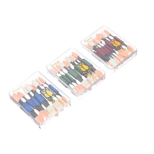NIYANGLE 30 Stück Doppelseitige Lidschatten Applikatoren mit Hautfreundlichen Latexspitzen und Aluminiumstangen für Make Up Glitzer und Lippen für Täglichen Gebrauch und von NIYANGLE