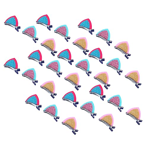 NIYANGLE 30 Stück Katzenohren Haarspangen für Teiliges Farbenfrohes Haaraccessoire Blau und Niedliche Haarnadeln für Mädchen für Partys und Täglichen Gebrauch von NIYANGLE