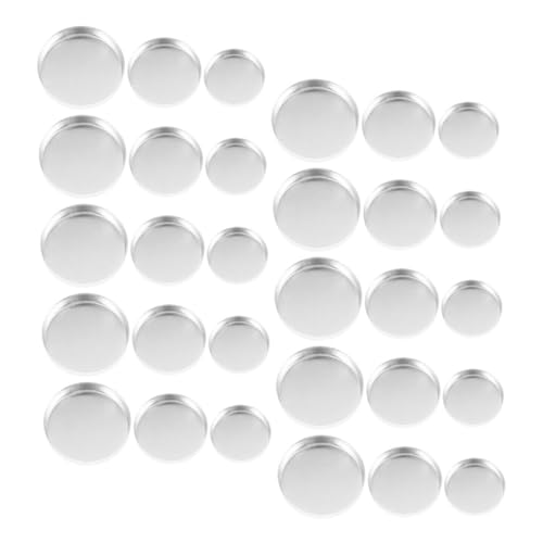 NIYANGLE 30 Stücke Leere Lidschatten Pfannen Runde Alu Kosmetik Paletten Kompakt und Tragbar Lidschattenspender für Make Up für Profis und Hobby Anwender von NIYANGLE