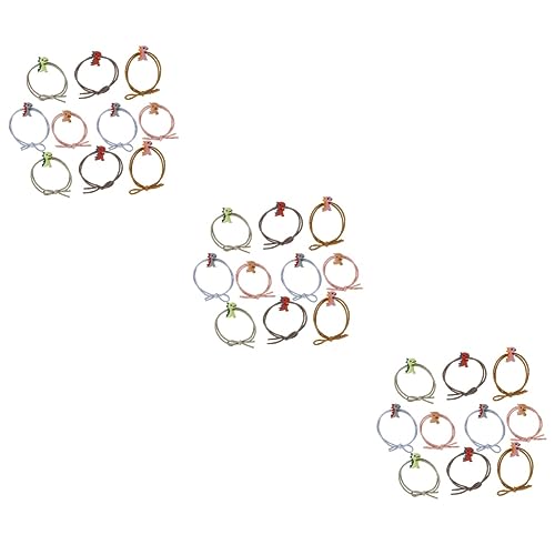 NIYANGLE 30 Teiliges Kleine Dinosaurier Haargummis für Mädchen Elastische Schonende Haarbänder Bunte Cartoon Haarschleifen Dehnbar und Strapazierfähig für Dünnes und Dickes Haar von NIYANGLE