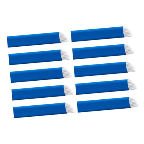 NIYANGLE 30 Stück Einweg Microblading Nadeln Klingen Für Professionelles Make up 12 Zähne Tragbar Kompatibel Mit Augenbrauen Tätowierstiften Für Präzises Tätowieren Für von NIYANGLE